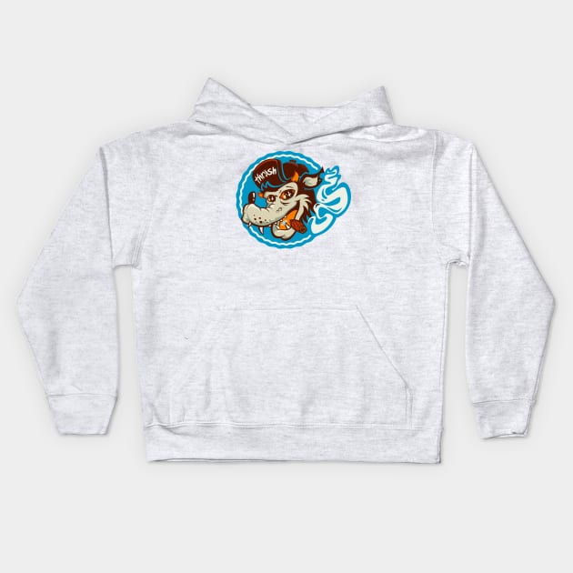 Lowbrow Thrasher Wolf Kids Hoodie by Glitterbeard